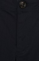 Хлопковые брюки с отворотами и контрастной нашивкой