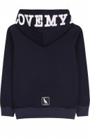 Хлопковый кардиган на молнии с воротником-стойкой