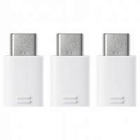 Переходник Samsung microUSB - USB Type-C, 3 шт. белый